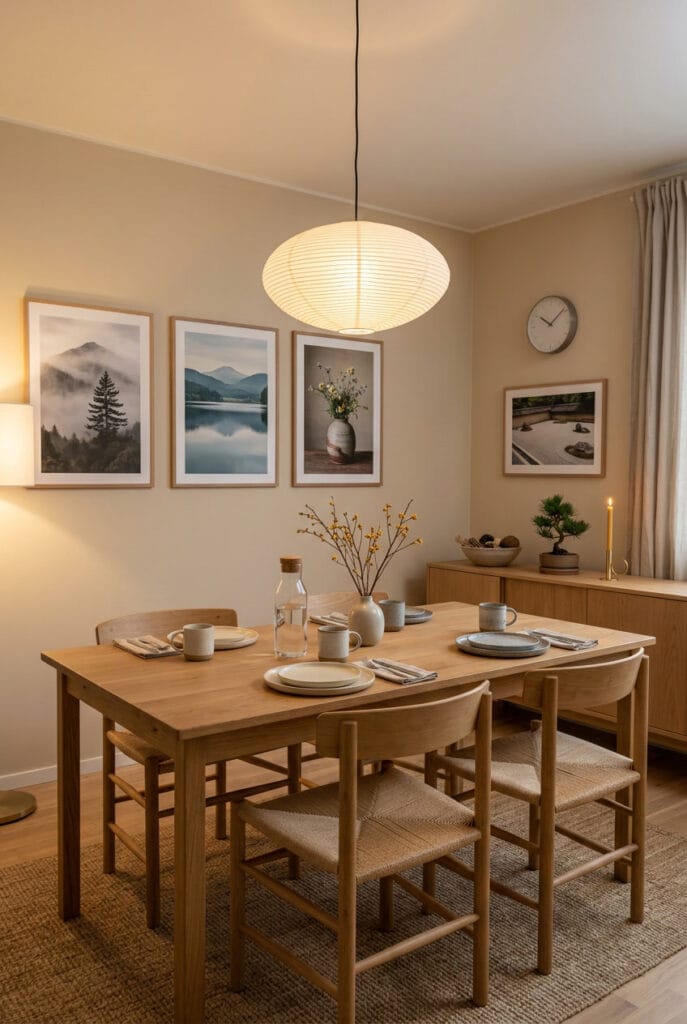Intérieur Japandi aux lignes simples et couleurs neutres pour une décoration intemporelle et évolutive