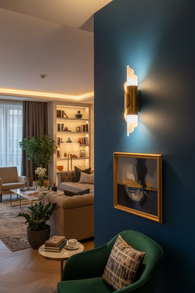 Applique murale combinant éclairage ciblé et esthétique.