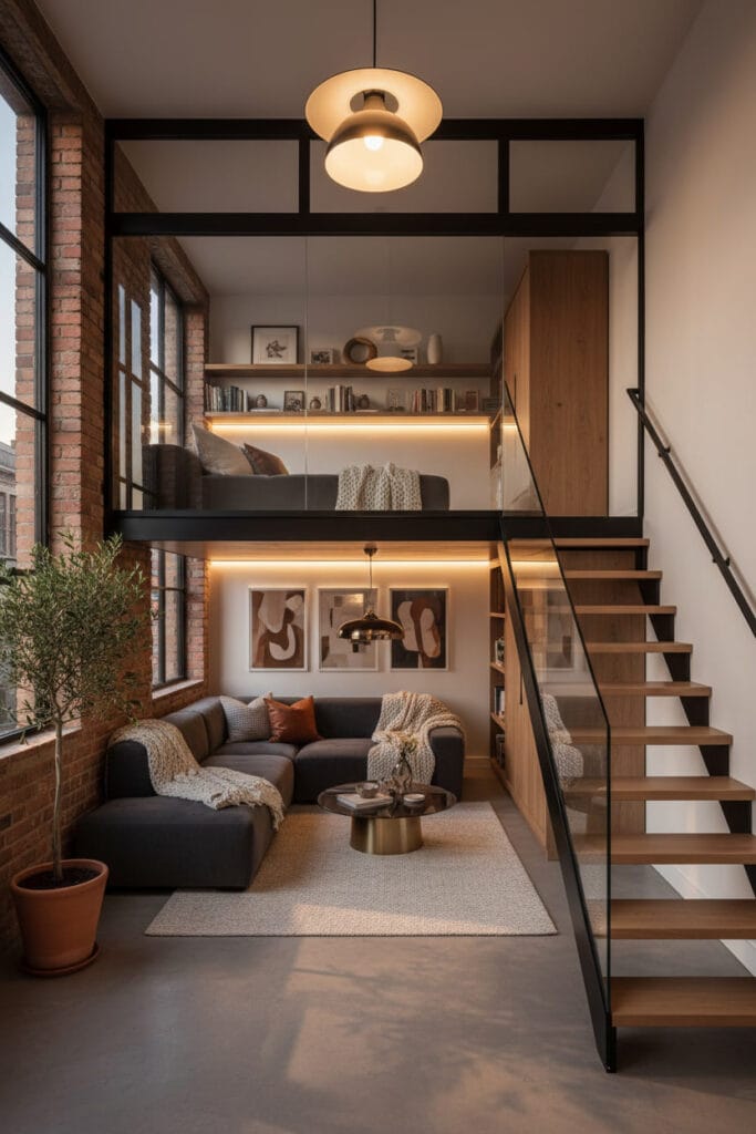 Loft avec mezzanine familiale modulable et lumineuse