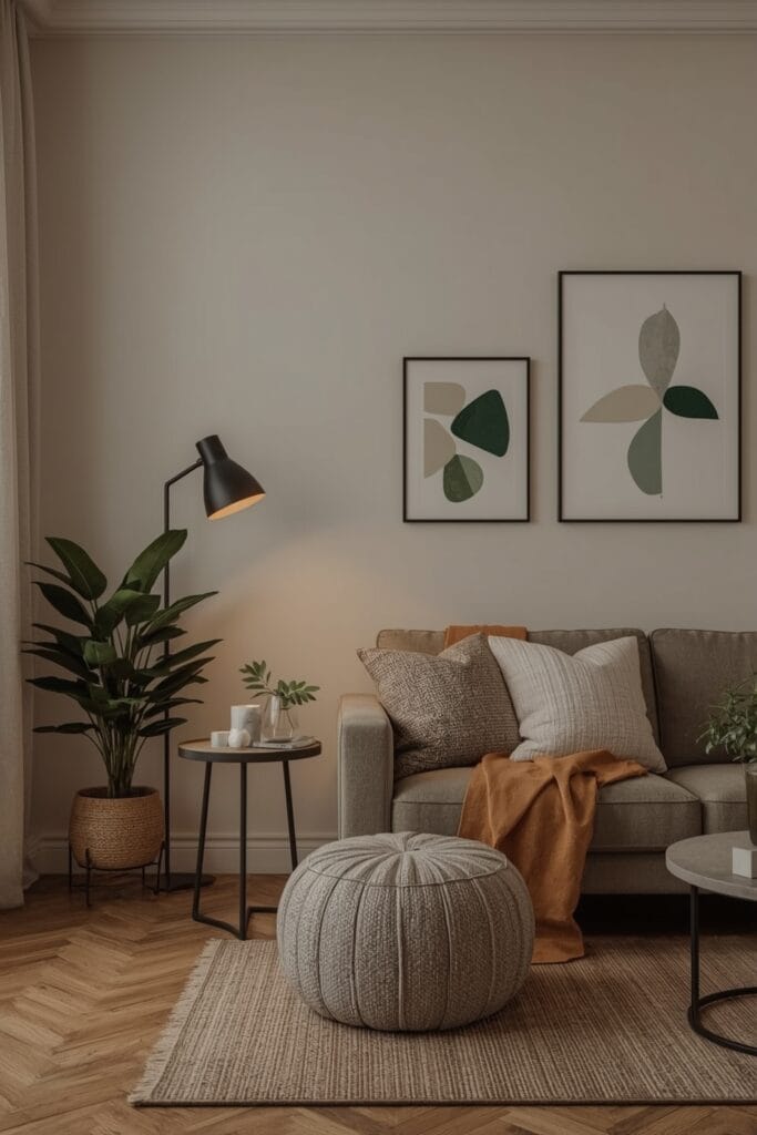 Aménagement Salon avec décoration personnalisée et ambiance cosy