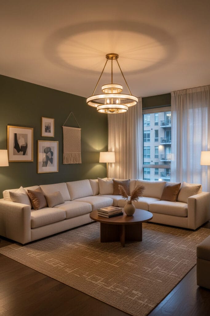 Déco pour plafond lumineuse créant une ambiance douce et conviviale