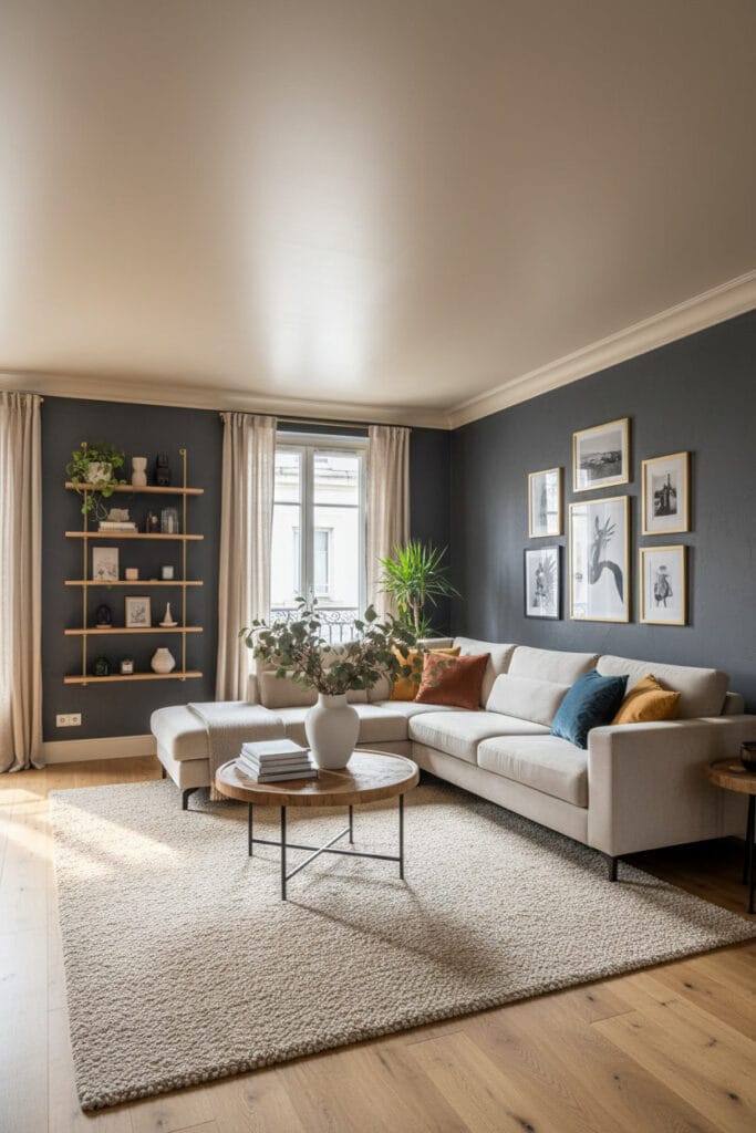 Déco pour plafond clair créant un équilibre cosy et élégant