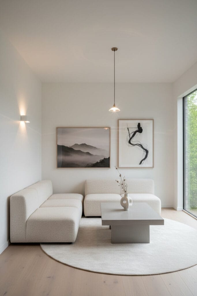 Peinture Salon blanche brillante, finition lumineuse et réfléchissante