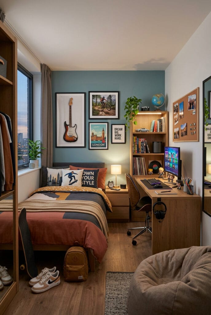 Chambre ado reflétant la personnalité avec couleurs et univers choisis selon les goûts pour un espace harmonieux et personnel