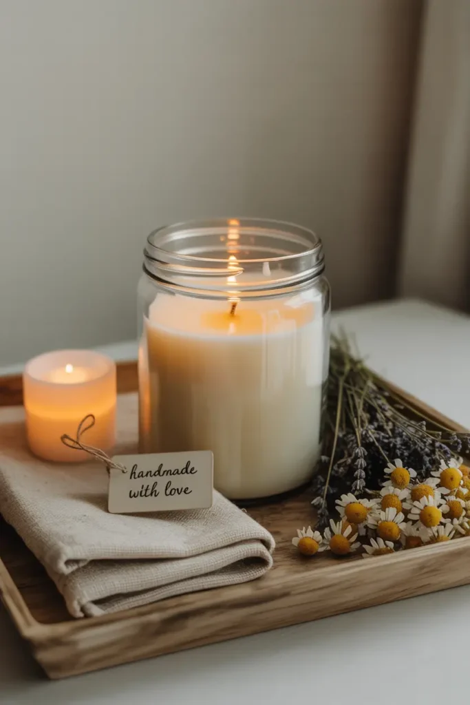 Bougies décoratives écologiques et sécuritaires en cire végétale