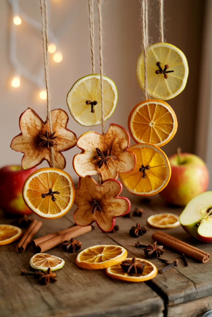 Déco parfumée maison avec fruits séchés aux épices pour une ambiance cosy