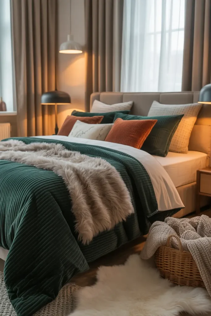 Aménagement chambre hivernale aux textiles luxueux
