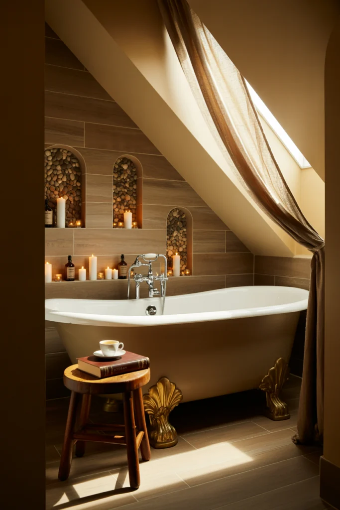 Aménager des combles en salle de bains spa