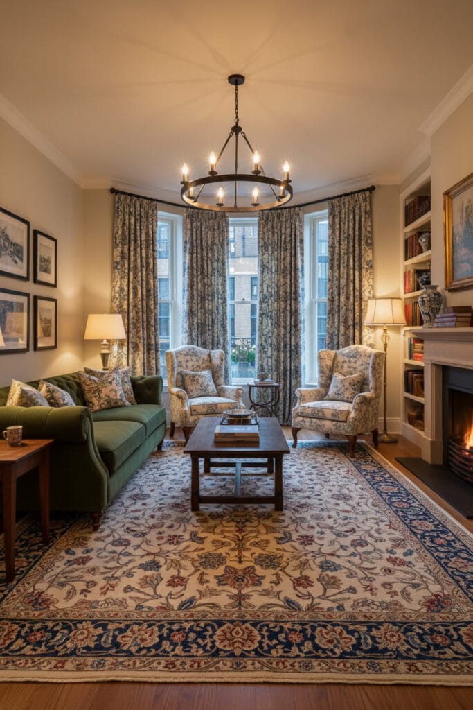 Ambiance cosy du cottage anglais avec tapis structurant