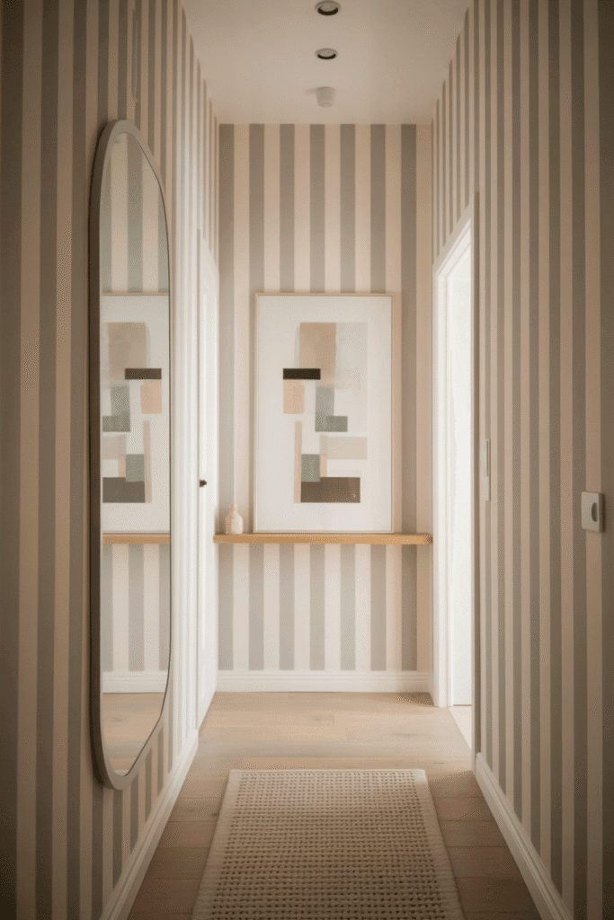 Peinture Couloir rayures verticales