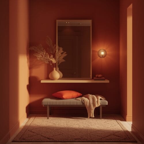 Peinture Couloir cosy avec décoration moderne et harmonieuse