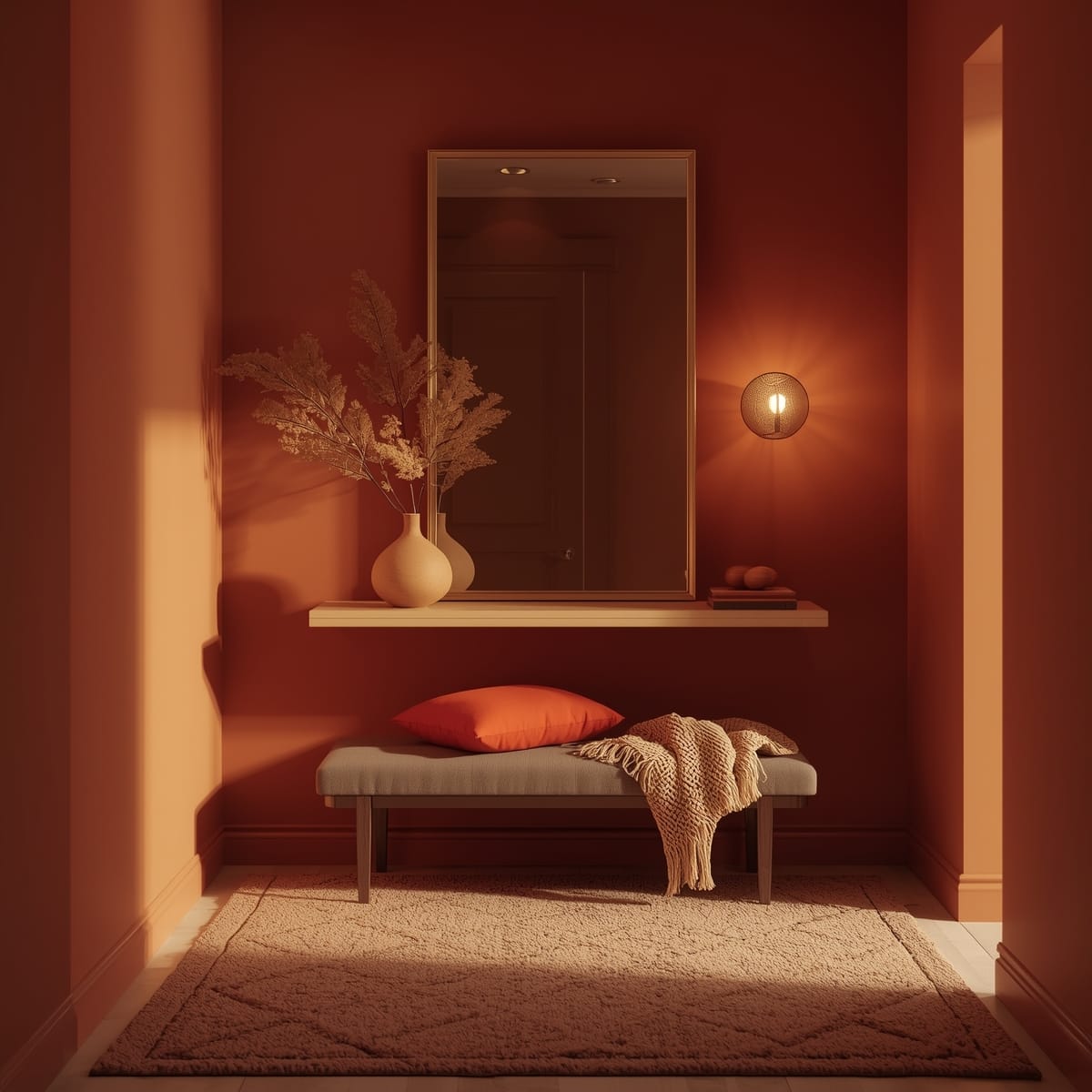 Peinture Couloir cosy avec décoration moderne et harmonieuse