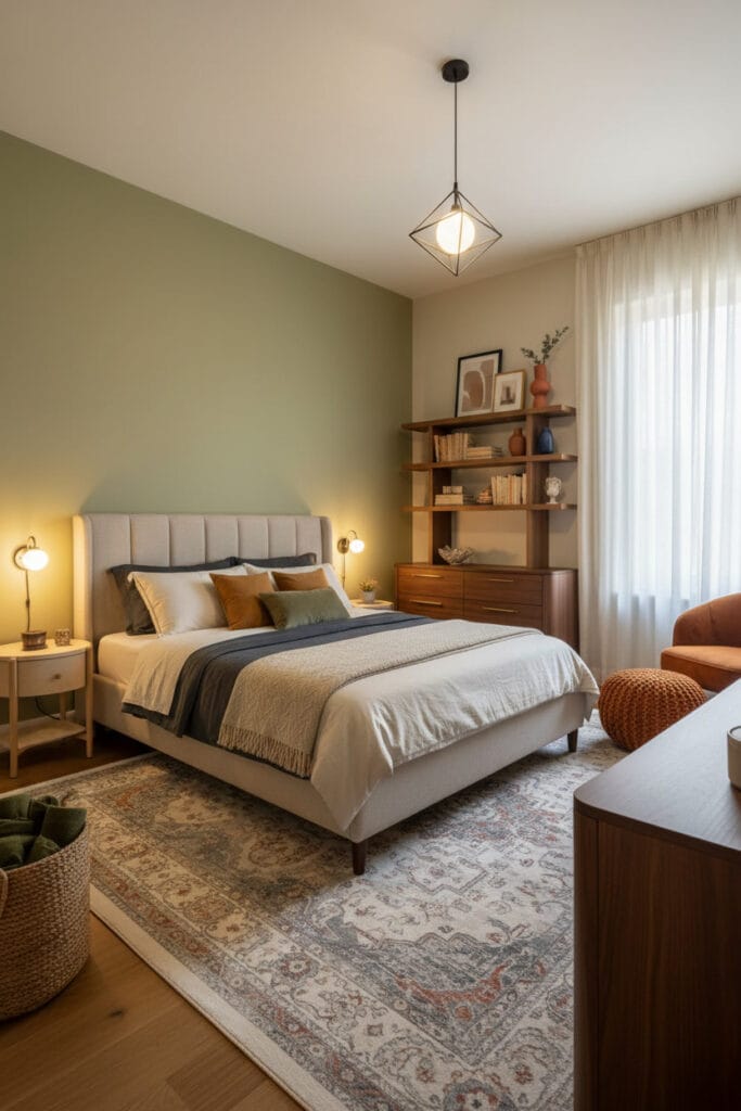 Chambre Parentale Cosy avec mobilier fonctionnel et ambiance relaxante