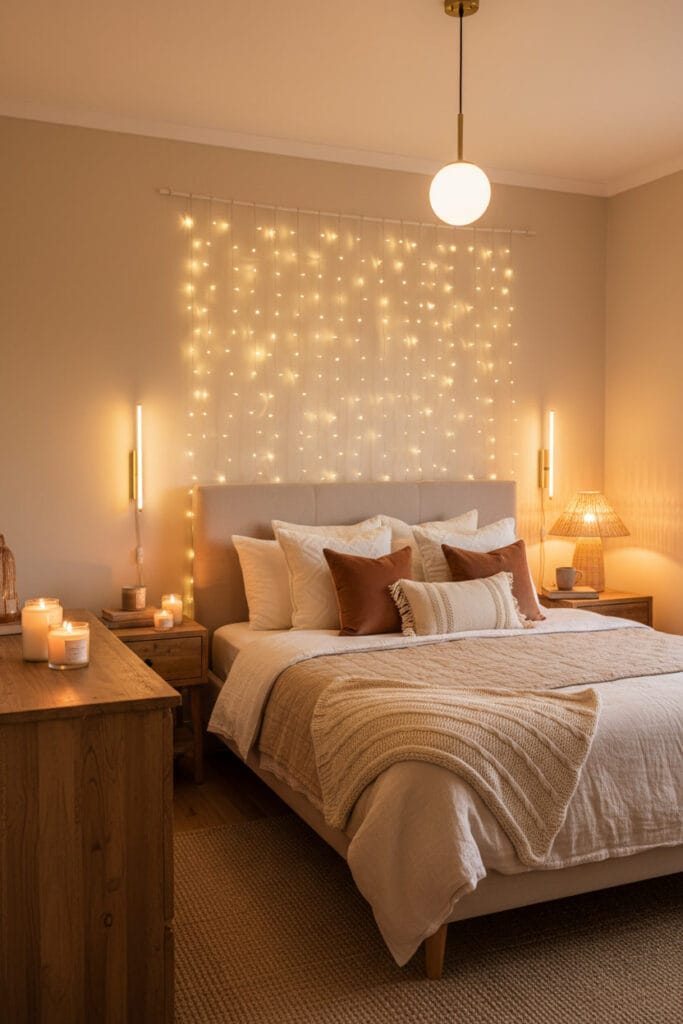 Chambre Parentale Cosy baignée d’une lumière tamisée douce et enveloppante