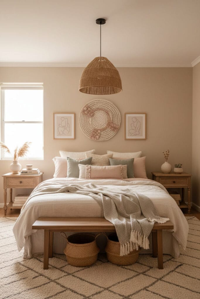 Chambre Parentale Cosy aux couleurs douces et apaisantes