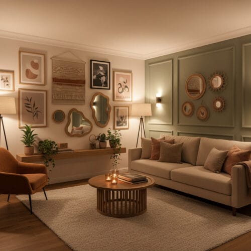 Idées de décoration murale salon tendance pour un intérieur moderne et accueillant