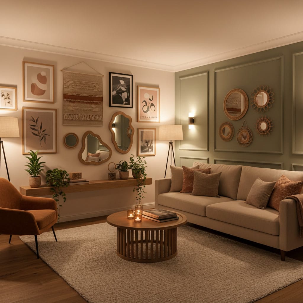 Idées de décoration murale salon tendance pour un intérieur moderne et accueillant