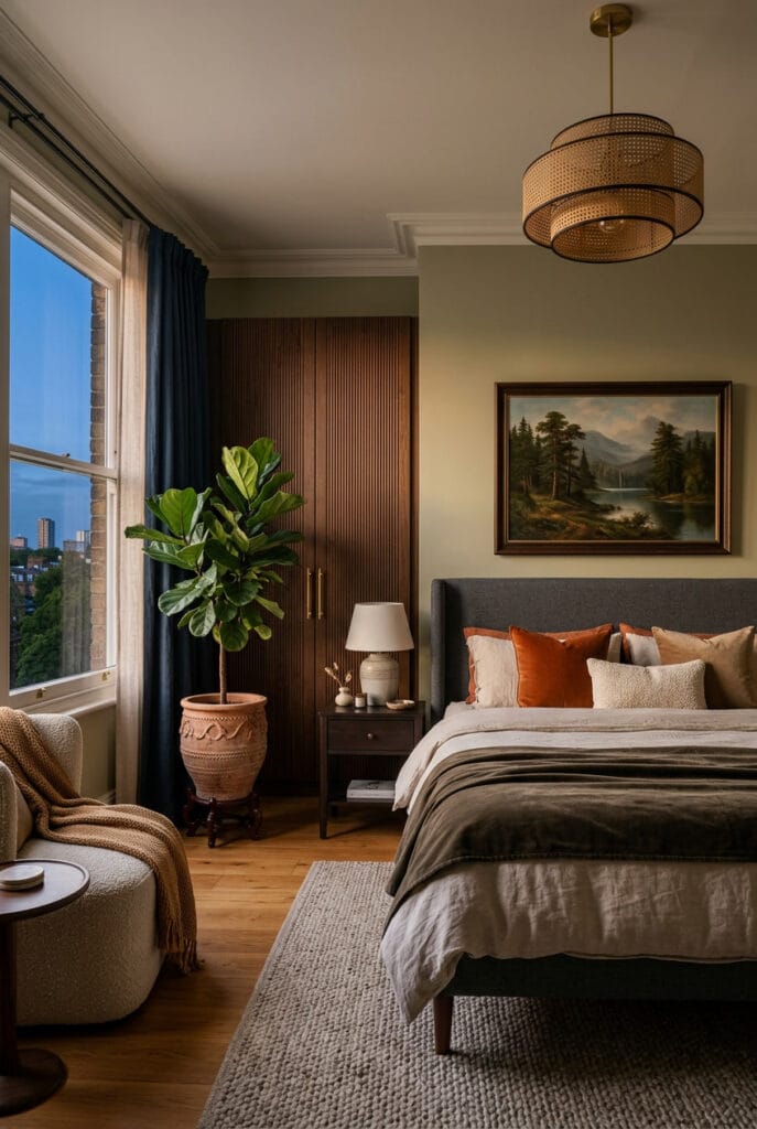 Plante verte apportant une touche de nature dans une chambre adulte